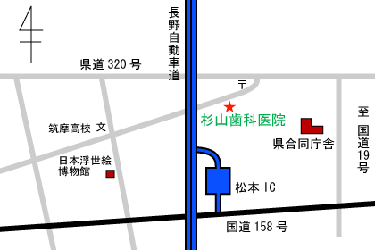 杉山歯科医院の地図